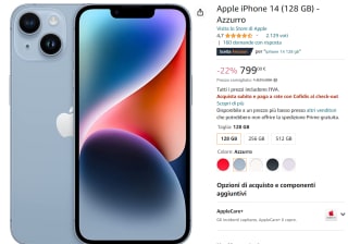 iPhone 14 128 GB voor €799 bij Amazon.it