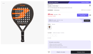 Pala de Pádel Bullpadel Kitter por 20.96€
