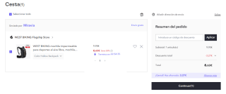 Mochila impermeable para deportes al aire libre de 10L por 6.63€