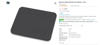 Pack 4 alfombrillas de ratón Ednet por 3,96€