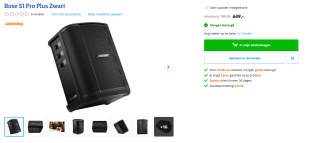 Bose S1 Pro+ alles-in-één aangedreven draagbare Bluetooth Speaker voor €649 bij Coolblue
