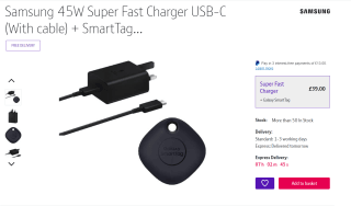 Samsung 45W Super Fast Charger USB-C for £39 at BT Shop