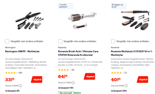 Tot 20% korting op haarstylingtools bij Bol