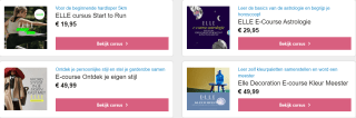 20% korting op online cursussen van Elle