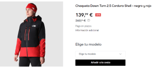 Chaqueta para Mujer The North Face Dawn Turn 2.5 Cordura Shell por 139.99€