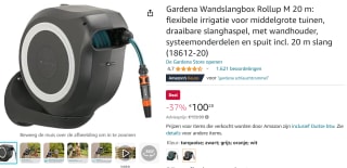Gardena wandslangbox 20M voor €100,28 bij Amazon.de