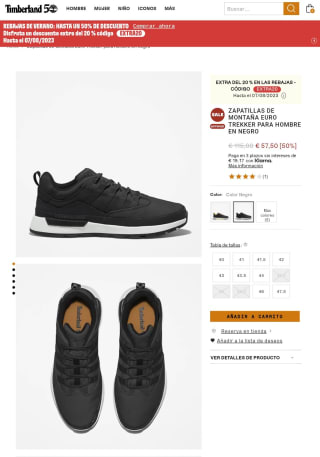 TIMBERLAND Zapatillas de Montaña Euro TREKKER por 46€