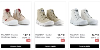 Chollazo calzado Palladium desde solo 14,99€