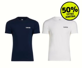 Levi's Heren-T-Shirt 2 stuks voor €9,99 bij Kruidvat