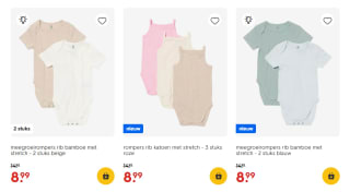40% korting op alle rompers bij de Hema
