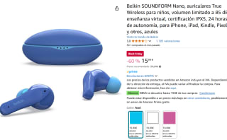 Auriculares infantiles Belkin Soundform Nano True Wireless por 15,99€