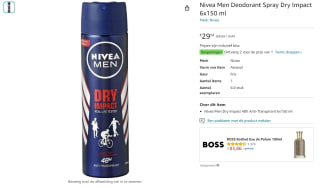 12x Nivea Men Deodorant spray Dry Impact voor €24,94