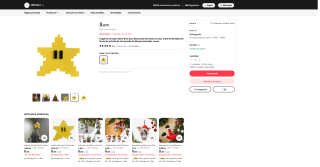 Estrella Super Mario decoración árbol de navidad por solo 3,67€