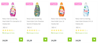 2+3 gratis op Robijn wasmiddel bij Plein