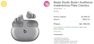 Audífonos Beats Studio Buds+ por $2,199 en Costco