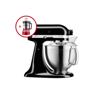 Kitchenaid Keukenrobot Onyx Zwart met gratis KitchenAid Foodprocessor 2,1L voor €499 bij Like2cook