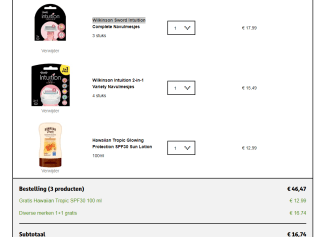 1+1 gratis op alle Wilkinson intuition en gratis zonnebrandcrème bij Kruidvat