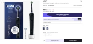 Cepillo Eléctrico Oral-B Vitality Pro por 15.66€