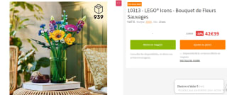 LEGO Icons - Bouquet de fleurs sauvages à 42,39€