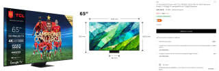 TV QD-MiniLED 65" TCL 65C855, QLED PRO 4K HDR Premium por 869€
