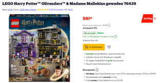 LEGO Harry Potter™ Olivanders™ & Madame Mallekins gewaden 76439 voor €59,99 bij Bol.