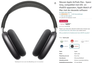 Apple AirPods Max - Draadloze Bluetooth Koptelefoon voor €489,25 met Amazon Prime
