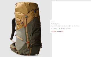 Mochila Trail Lite de 65 litros The North Face por 109.99€