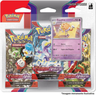 Triple Pack Pokémon, modelo Espathra Escarlate E Violeta 1 da Copag - R$ 29,90