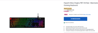 HyperX Alloy Origins PBT Mechanisch Gaming Toetsenbord voor €69,99 in de HP store.