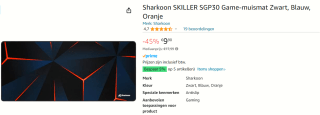 Sharkoon SKILLER SGP30 XXL Arrow gaming muismat voor €9,90 bij Amazon