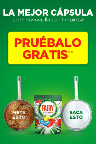 Muestra gratis de capsula Fairy para lavavajillas