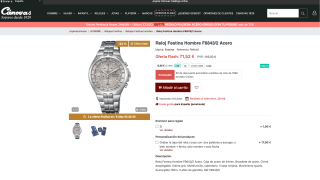 Reloj Festina F6843/2 + pulsera greca de cuero por solo 71,52€