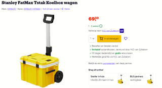 Stanley FatMax Tstak Koelbox wagen voor €69,50 bij Bol.com
