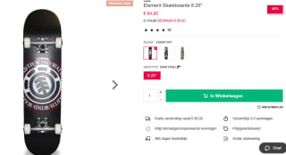 Element 8.25" Compleet skateboard voor €64,95 bij euroskateshop