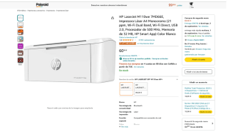 Impresora Laser HP LaserJet M110we por solo 48,44€