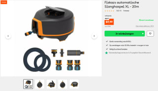 Fiskars automatische Slanghaspel XL 20m (1025932) voor €97,89 bij Gereedschapcentrum