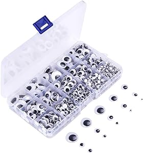 KUUQA 1220 Pieces Mixed Wiggle Googly Eyes – Just £4.99