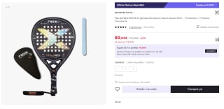 Pala de Pádel NOX MJ10 gemelas Atomikas by Majo S.Alayeto 2023 + 1 Funda Nox +1 Protector transparente por 80.03€ (Cuenta Nueva 68.03€)
