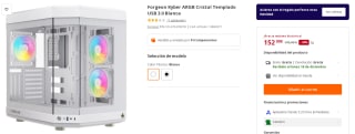 Torre Forgeon Kyber ARGB Cristal Templado USB 3.0 Blanca por 152.9€