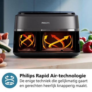 Philips 3000 Series Dual Airfryer NA351/00 voor € 149 bij Blokker