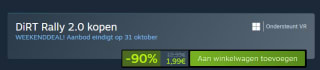 DiRT Rally 2.0 voor €1,99 via Steam