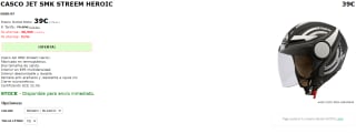 SMK Casco Jet Streem Heroic por 39€