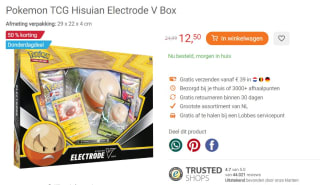 Pokémon Hisuian Electrode V Box - Pokémon Kaarten - Special box voor €12,50 bij Lobbes