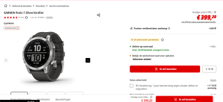 Garmin fenix 7S Multisport Smartwatch voor €399 bij de MediaMarkt