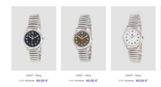 Recopilación de relojes para mujer marca Gant por 40€