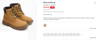 Bota tipo trekking para Peques por 14.99€