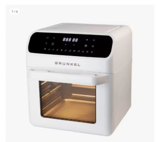 Freidora aire XXL Grunkel - Airfryer - FRYER OVEN de 12L y 1500W con panel de control digital. Temporizador 60 minutos 12 programas por 66.23€