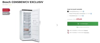 Bosch GSN58EWCV koelkast voor €879 bij Lunenburg