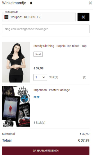 Gratis surprise posterpakket bij bestelling bij Impericon