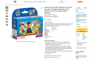 Cubo Clementoni Patrulla Canina de 6 Piezas por solo 4,99€